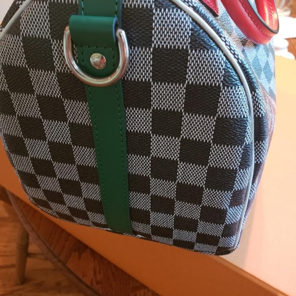 NWT Rare Louis Vuitton Red Black White Nicholas Ghesquiere Speedy 30 Bandoullere - Picture 3 of 12